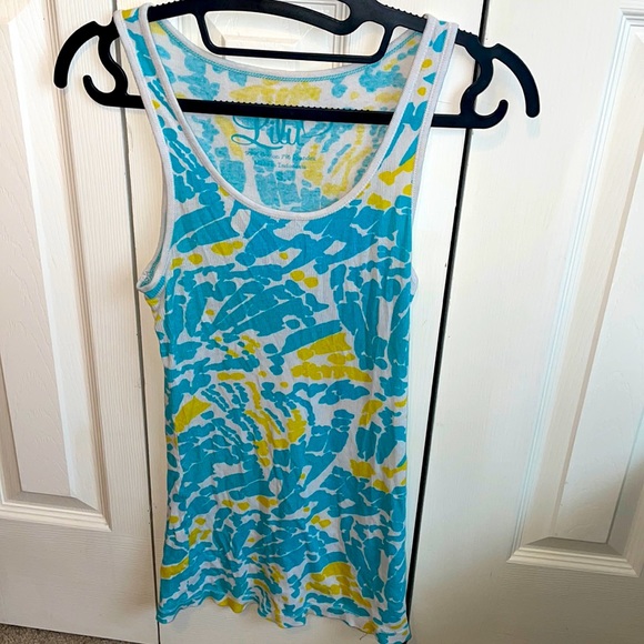 ✴️ Womens Small Lilu by PacSun Teal and Yellow Tank Top - Picture 1 of 2